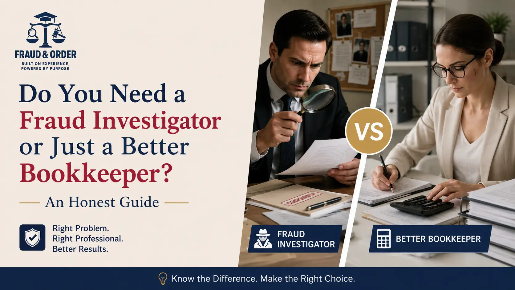 fraud investigator or a bookkeeper
