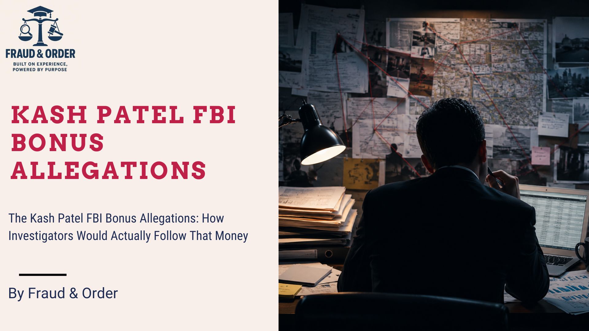 Kash Patel FBI Bonus Allegations